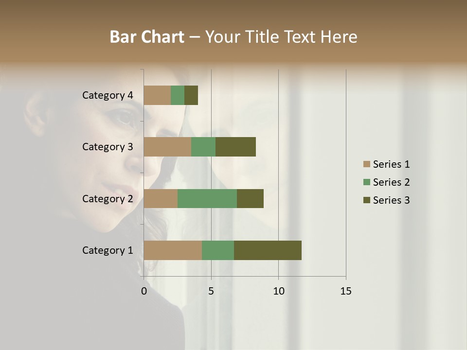 A Woman Looking Out Of A Window With A Curtain PowerPoint Template