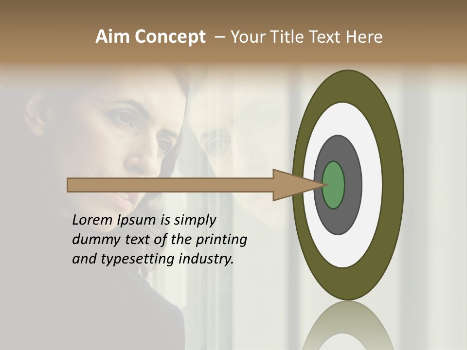 A Woman Looking Out Of A Window With A Curtain PowerPoint Template