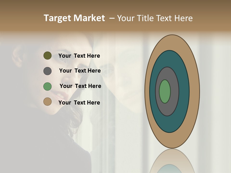 A Woman Looking Out Of A Window With A Curtain PowerPoint Template