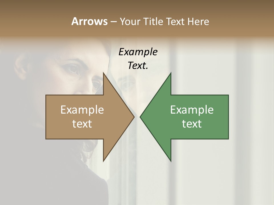 A Woman Looking Out Of A Window With A Curtain PowerPoint Template