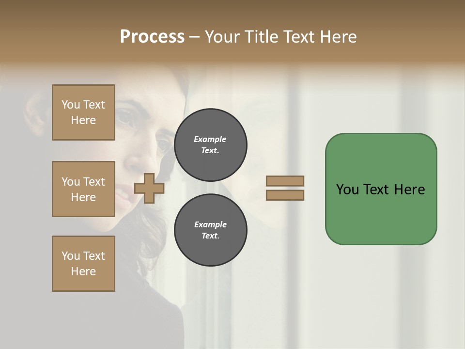 A Woman Looking Out Of A Window With A Curtain PowerPoint Template