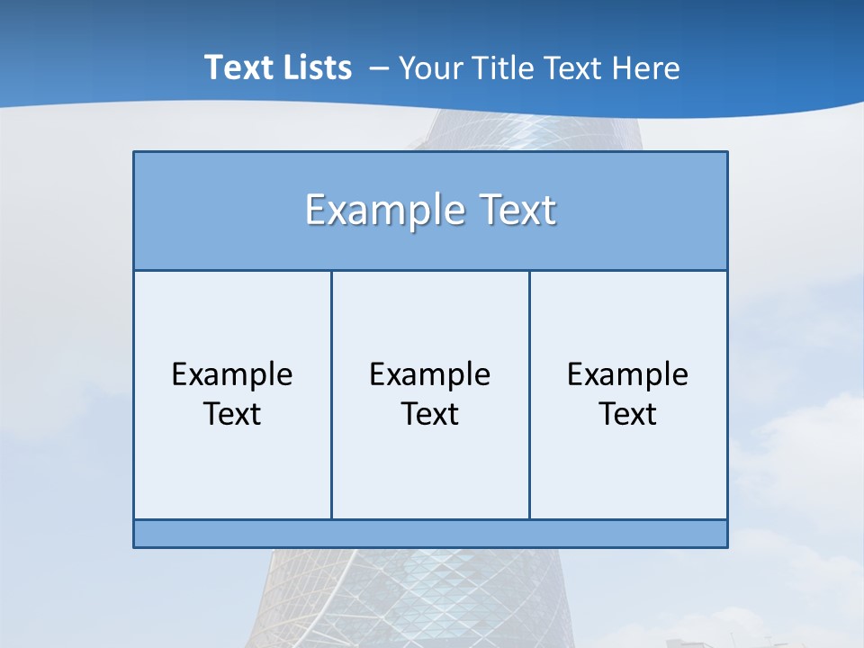 A Large Blue Building With A Sky Background PowerPoint Template