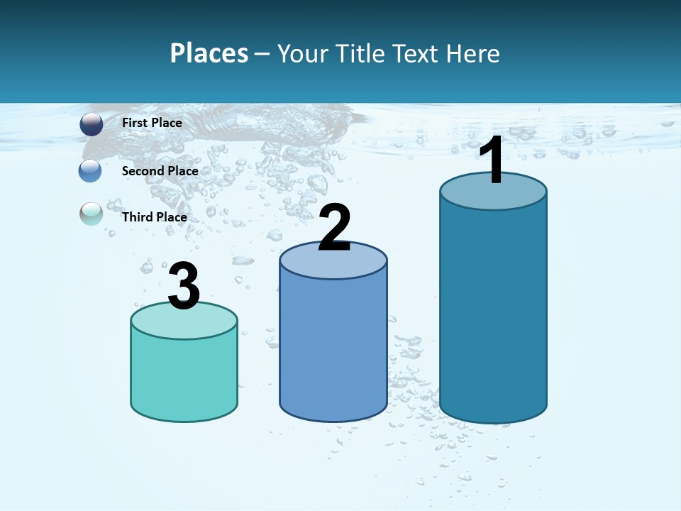 A Blue Water Powerpoint Presentation With Bubbles PowerPoint Template