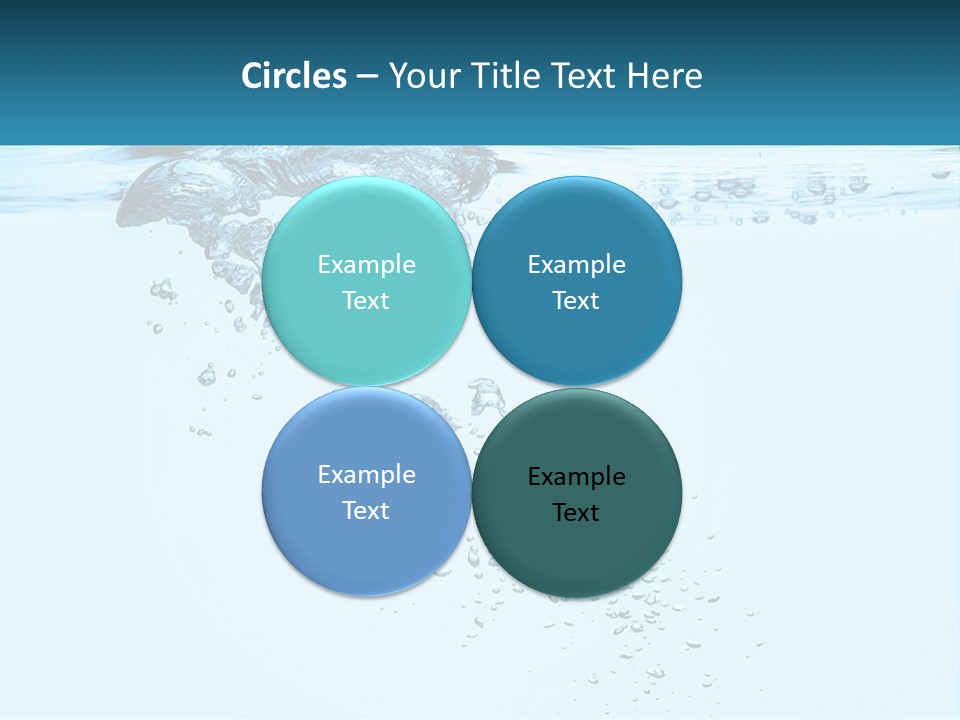 A Blue Water Powerpoint Presentation With Bubbles PowerPoint Template