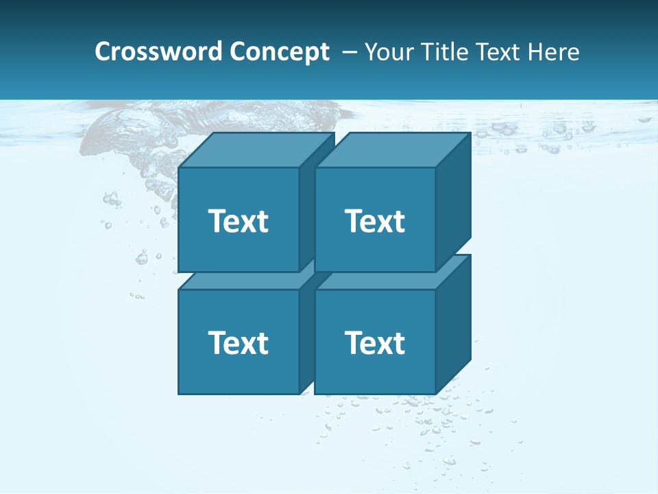 A Blue Water Powerpoint Presentation With Bubbles PowerPoint Template