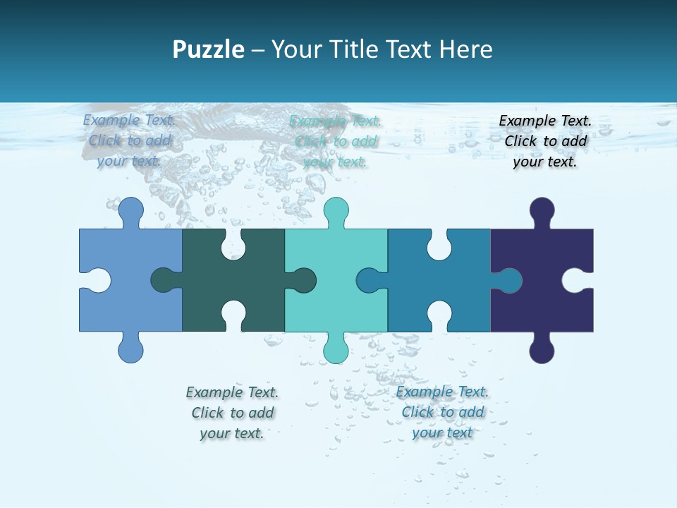 A Blue Water Powerpoint Presentation With Bubbles PowerPoint Template