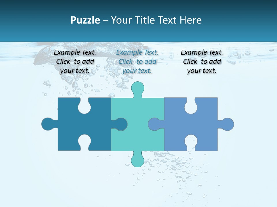 A Blue Water Powerpoint Presentation With Bubbles PowerPoint Template