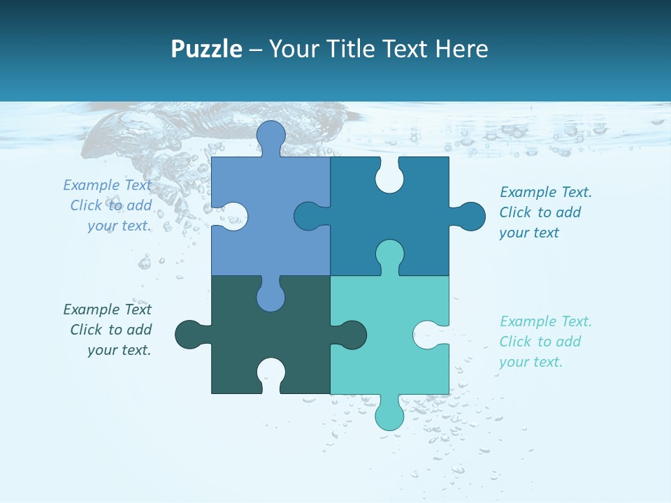 A Blue Water Powerpoint Presentation With Bubbles PowerPoint Template