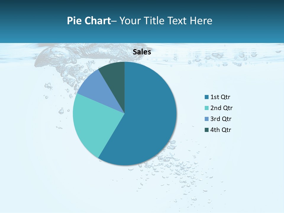 A Blue Water Powerpoint Presentation With Bubbles PowerPoint Template