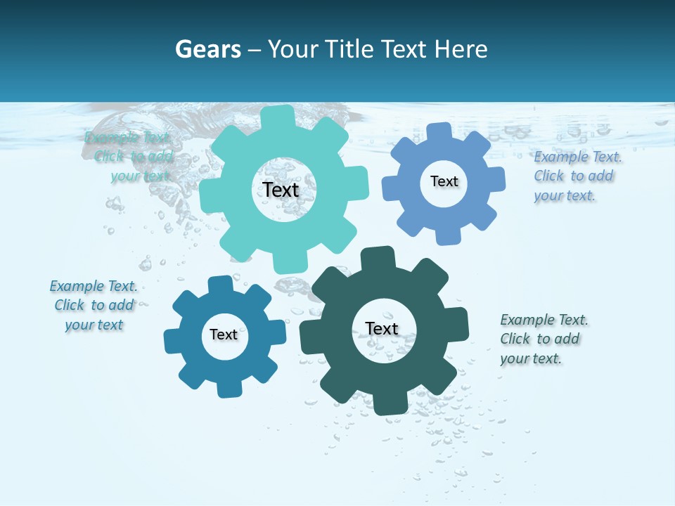 A Blue Water Powerpoint Presentation With Bubbles PowerPoint Template