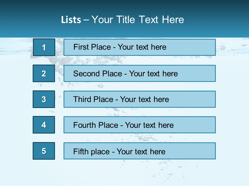A Blue Water Powerpoint Presentation With Bubbles PowerPoint Template