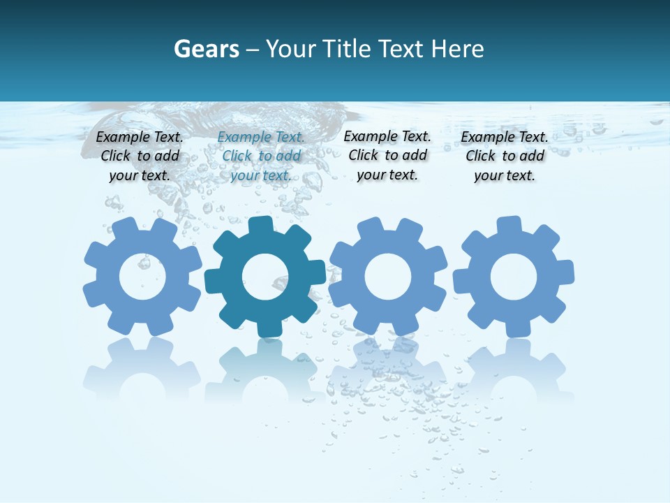 A Blue Water Powerpoint Presentation With Bubbles PowerPoint Template