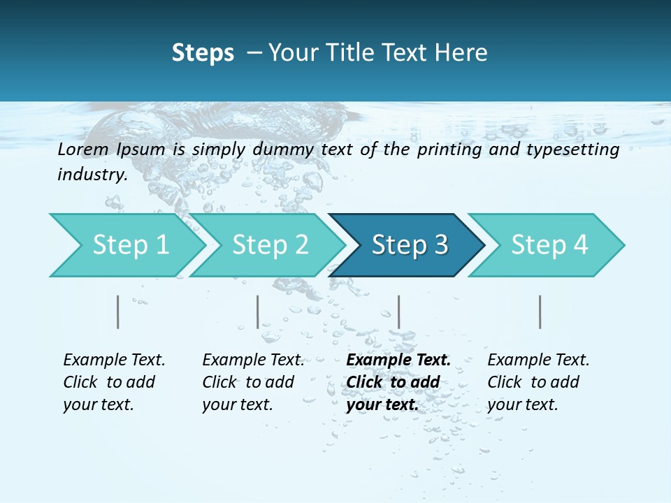 A Blue Water Powerpoint Presentation With Bubbles PowerPoint Template