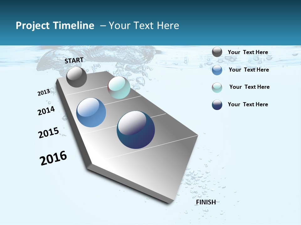 A Blue Water Powerpoint Presentation With Bubbles PowerPoint Template