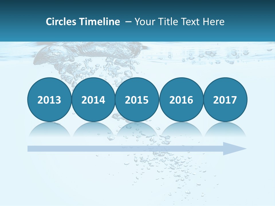 A Blue Water Powerpoint Presentation With Bubbles PowerPoint Template