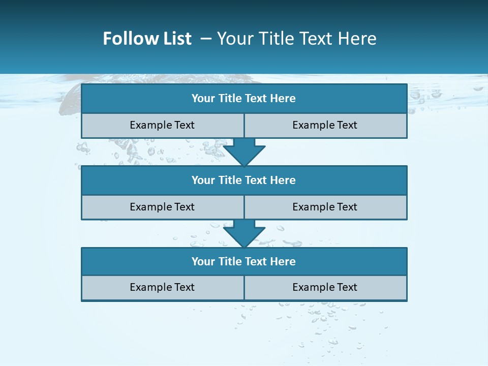 A Blue Water Powerpoint Presentation With Bubbles PowerPoint Template