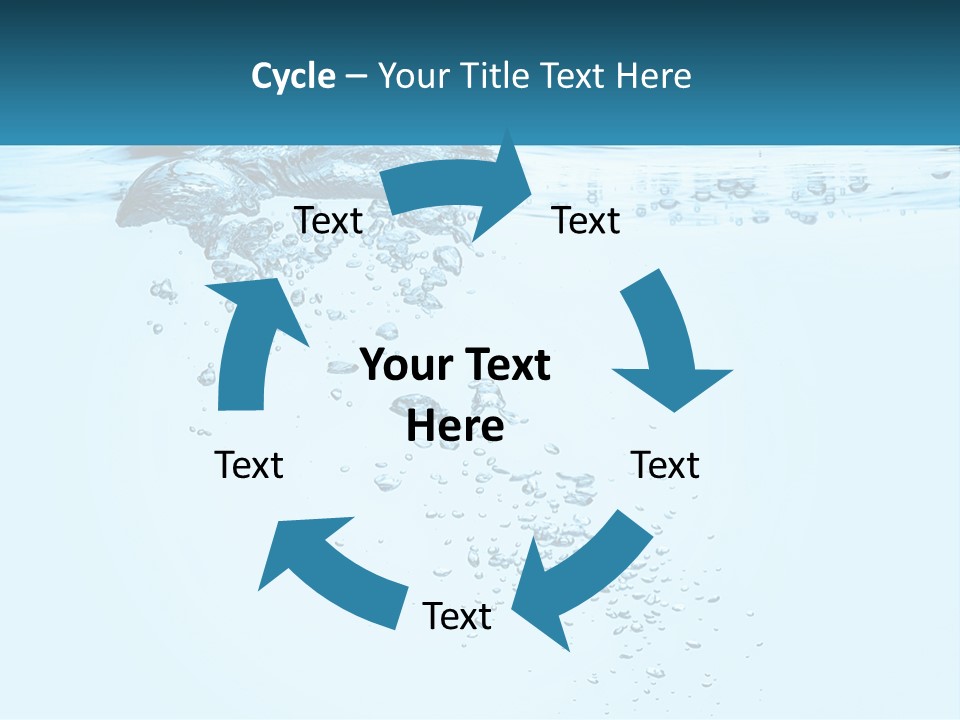 A Blue Water Powerpoint Presentation With Bubbles PowerPoint Template