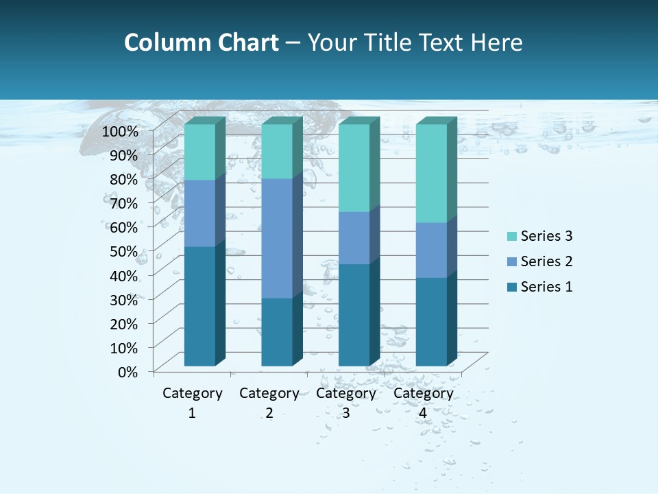 A Blue Water Powerpoint Presentation With Bubbles PowerPoint Template