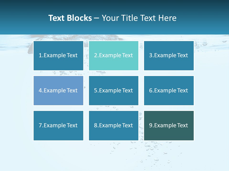 A Blue Water Powerpoint Presentation With Bubbles PowerPoint Template