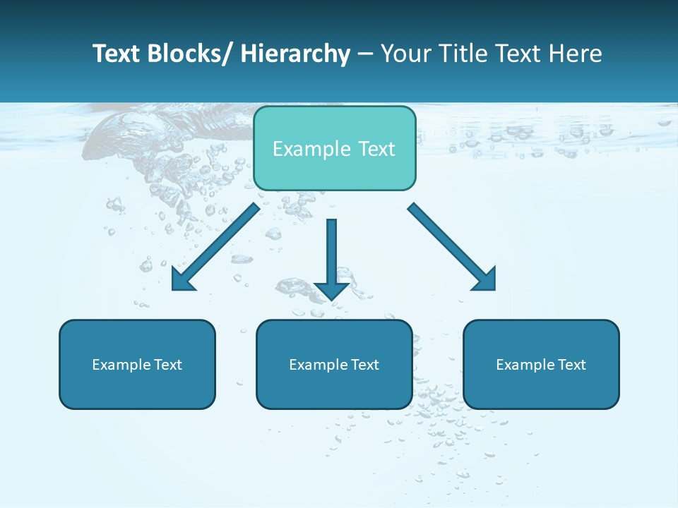 A Blue Water Powerpoint Presentation With Bubbles PowerPoint Template