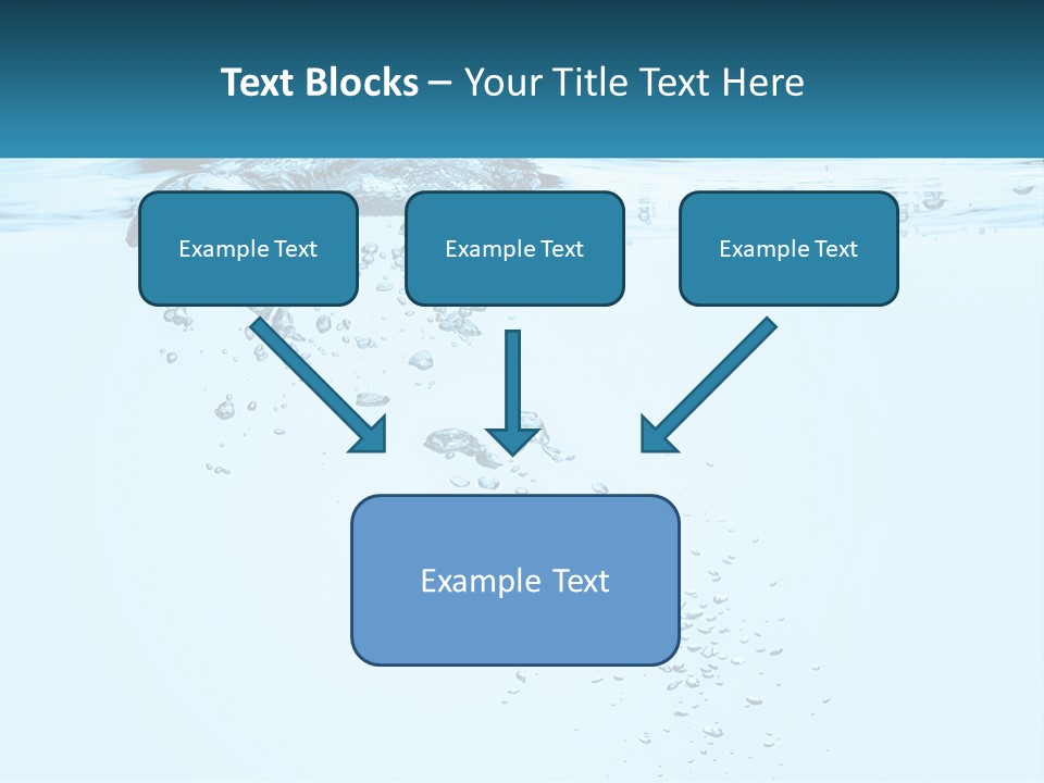 A Blue Water Powerpoint Presentation With Bubbles PowerPoint Template