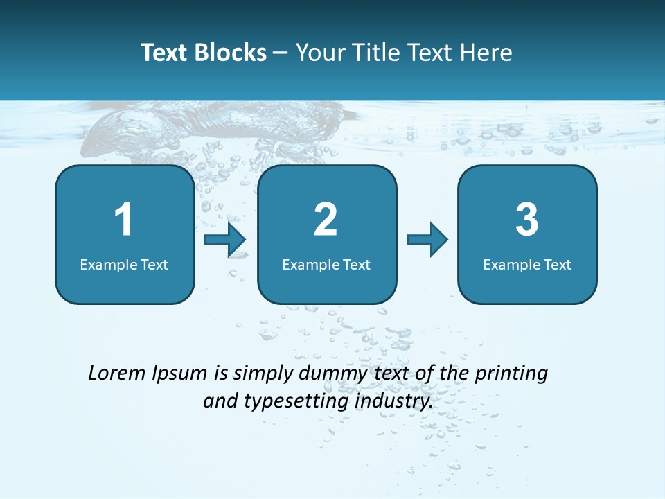 A Blue Water Powerpoint Presentation With Bubbles PowerPoint Template
