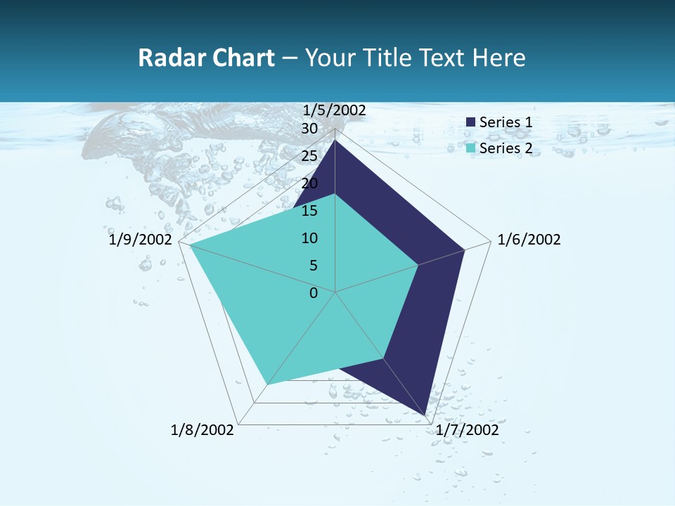 A Blue Water Powerpoint Presentation With Bubbles PowerPoint Template