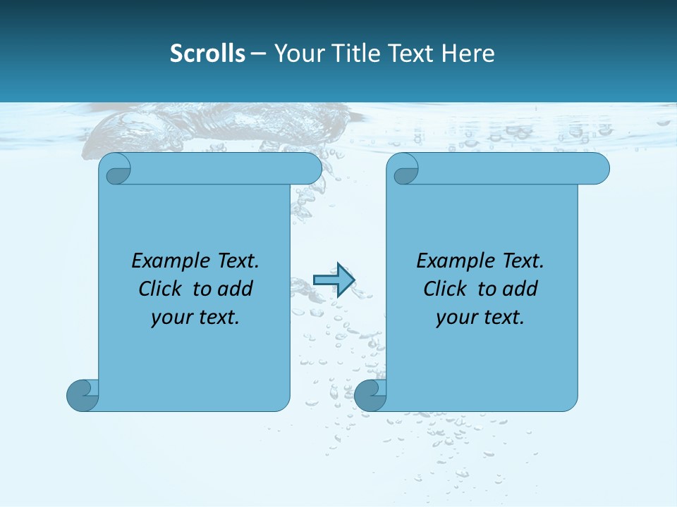 A Blue Water Powerpoint Presentation With Bubbles PowerPoint Template