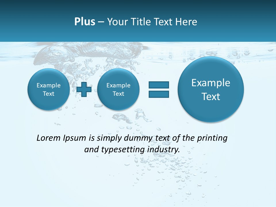 A Blue Water Powerpoint Presentation With Bubbles PowerPoint Template
