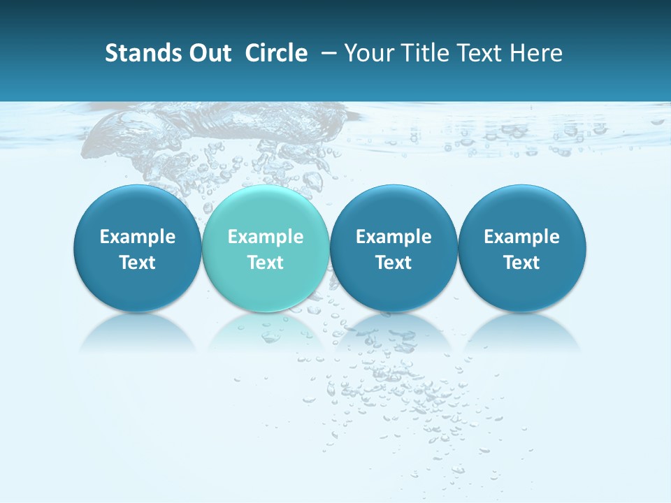 A Blue Water Powerpoint Presentation With Bubbles PowerPoint Template