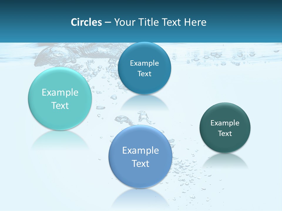 A Blue Water Powerpoint Presentation With Bubbles PowerPoint Template