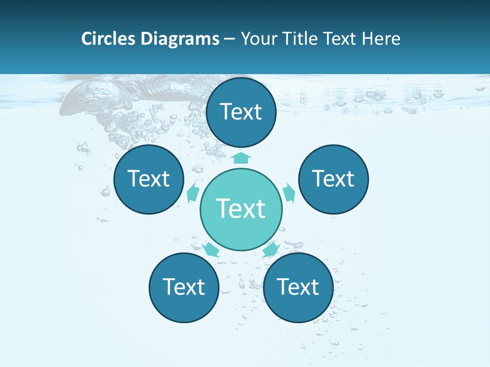 A Blue Water Powerpoint Presentation With Bubbles PowerPoint Template