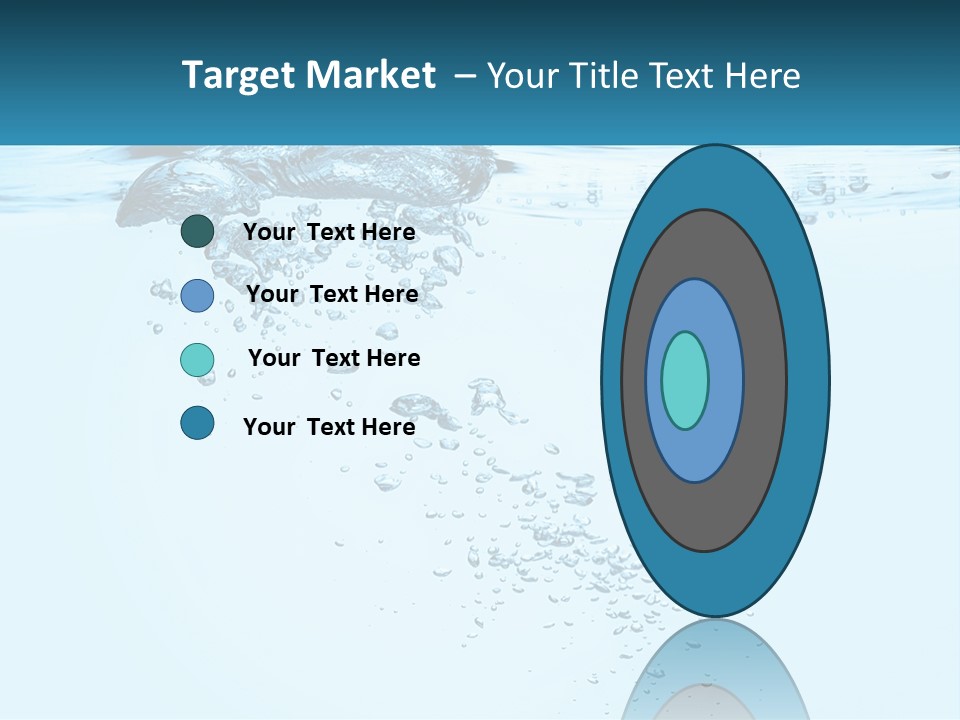 A Blue Water Powerpoint Presentation With Bubbles PowerPoint Template