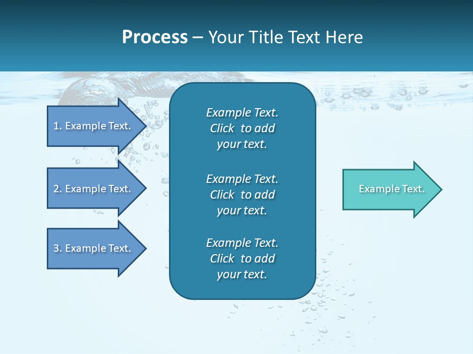 A Blue Water Powerpoint Presentation With Bubbles PowerPoint Template