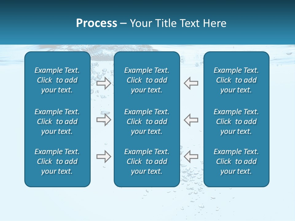 A Blue Water Powerpoint Presentation With Bubbles PowerPoint Template