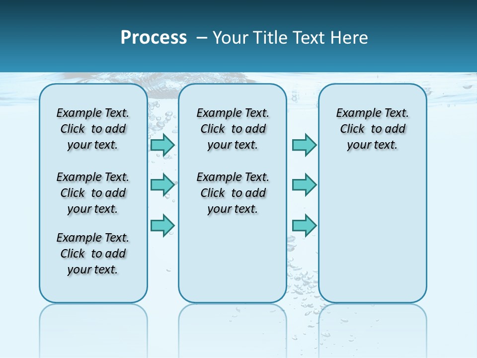 A Blue Water Powerpoint Presentation With Bubbles PowerPoint Template