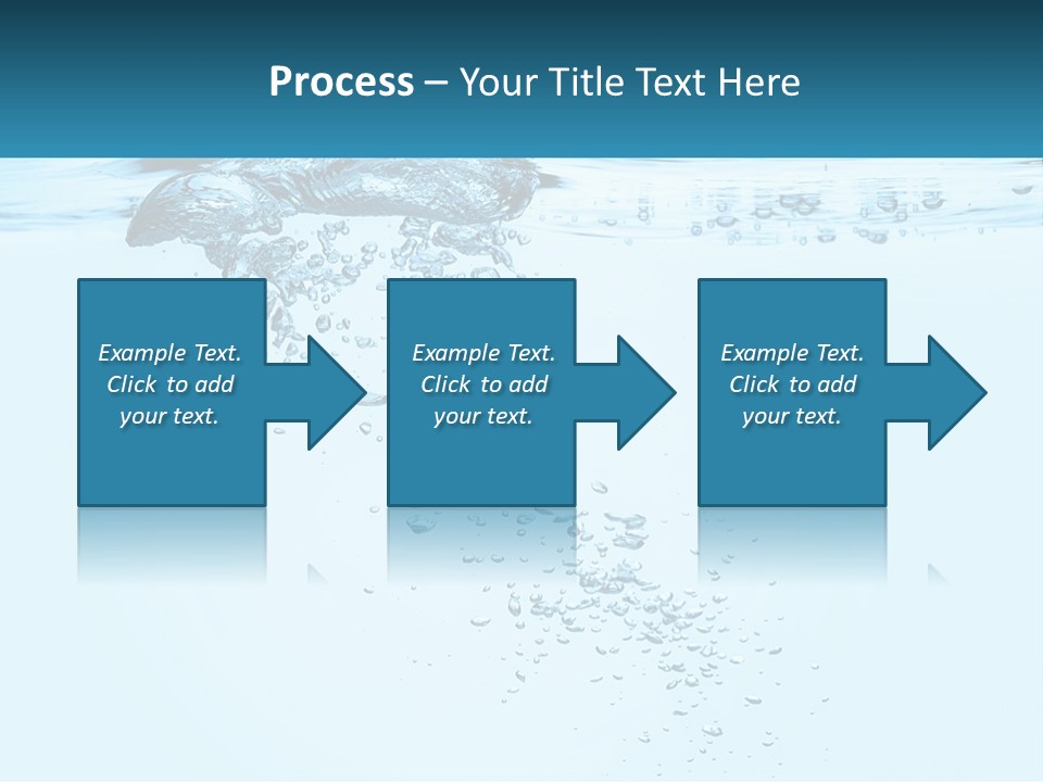 A Blue Water Powerpoint Presentation With Bubbles PowerPoint Template
