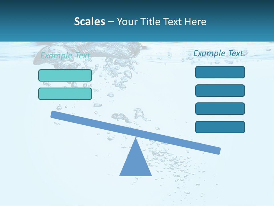A Blue Water Powerpoint Presentation With Bubbles PowerPoint Template