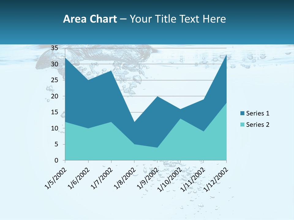 A Blue Water Powerpoint Presentation With Bubbles PowerPoint Template