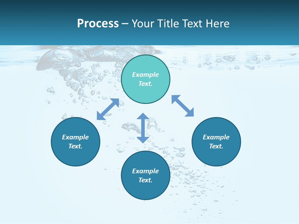 A Blue Water Powerpoint Presentation With Bubbles PowerPoint Template