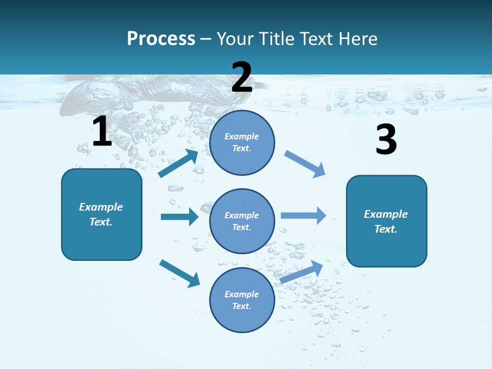 A Blue Water Powerpoint Presentation With Bubbles PowerPoint Template