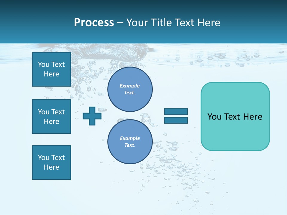 A Blue Water Powerpoint Presentation With Bubbles PowerPoint Template