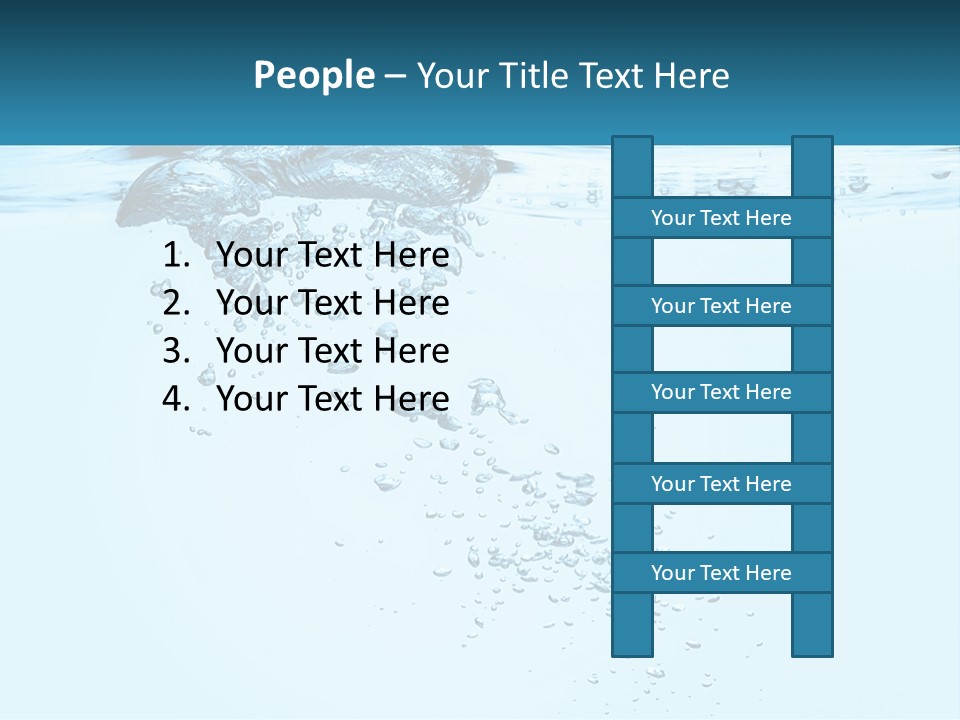 A Blue Water Powerpoint Presentation With Bubbles PowerPoint Template