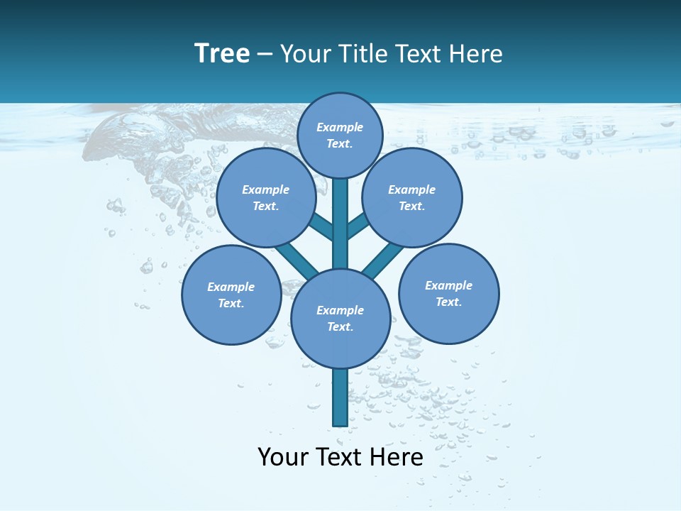 A Blue Water Powerpoint Presentation With Bubbles PowerPoint Template