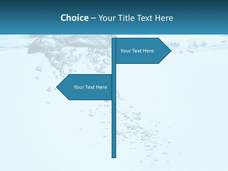A Blue Water Powerpoint Presentation With Bubbles PowerPoint Template
