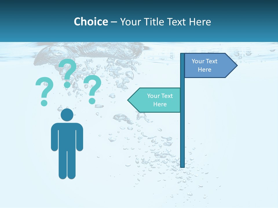 A Blue Water Powerpoint Presentation With Bubbles PowerPoint Template