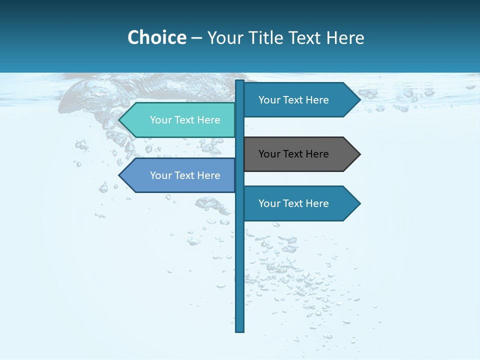 A Blue Water Powerpoint Presentation With Bubbles PowerPoint Template