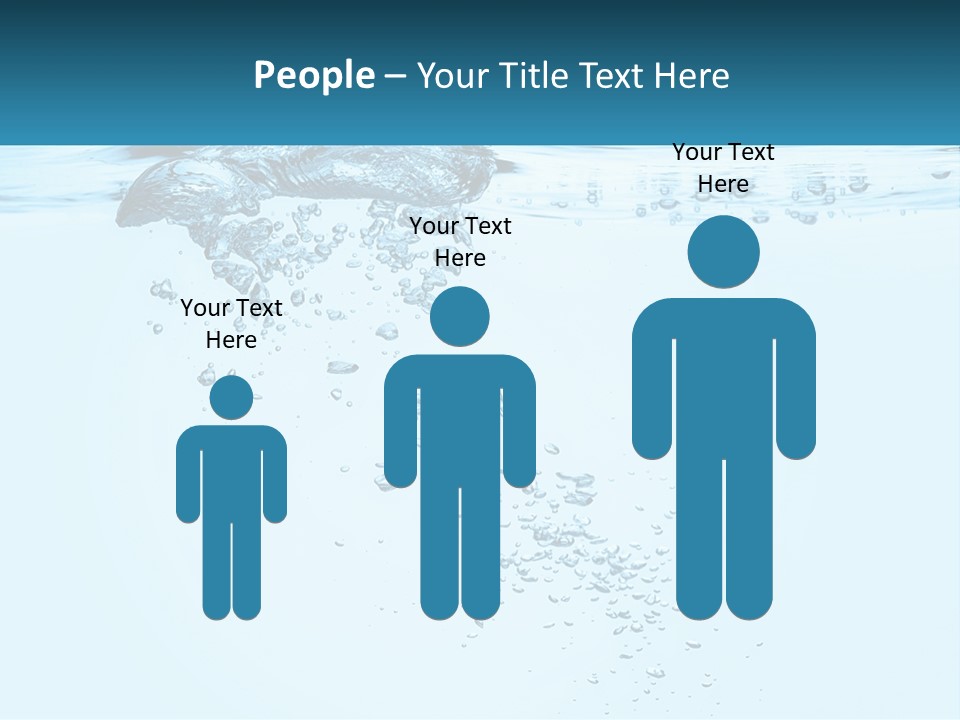 A Blue Water Powerpoint Presentation With Bubbles PowerPoint Template