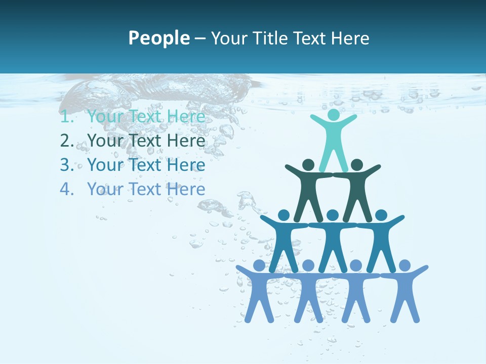 A Blue Water Powerpoint Presentation With Bubbles PowerPoint Template