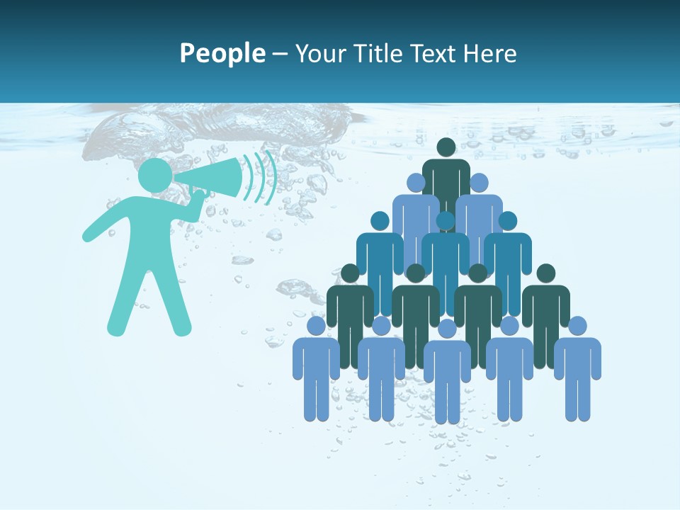 A Blue Water Powerpoint Presentation With Bubbles PowerPoint Template